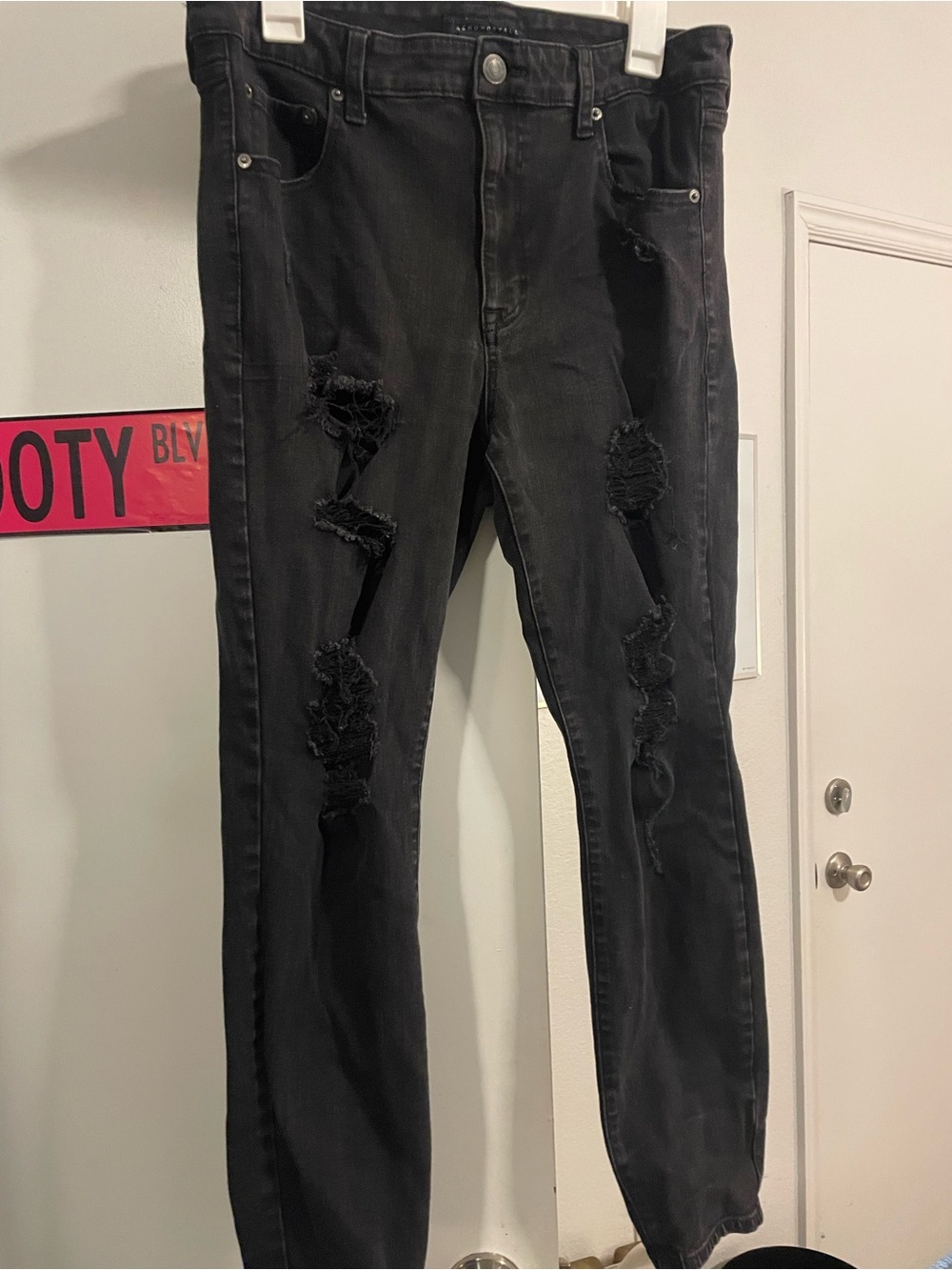 Aeropostale Women's High Rise Black Jeggings Size 16 Regular